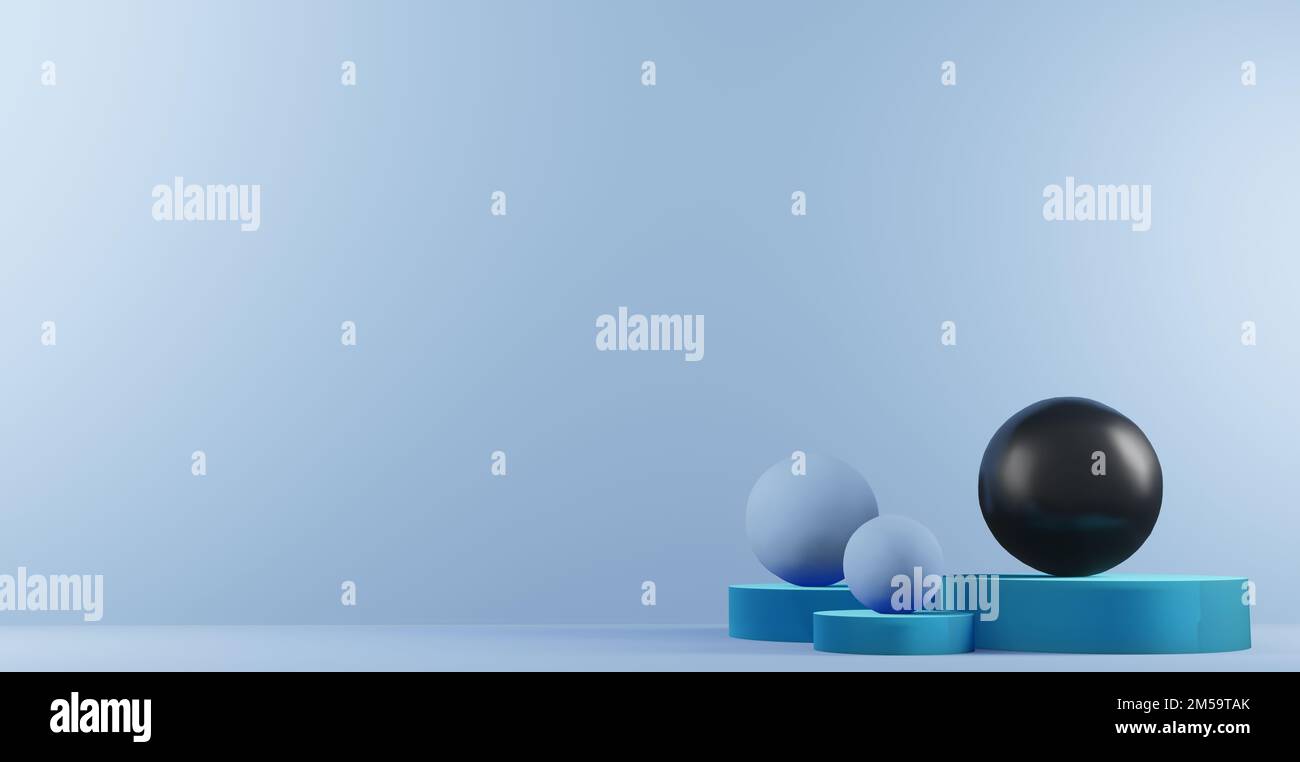 Modello piedistallo ellisse. Scenografia Studio per visualizzazione prodotto. Rendering 3D Foto Stock