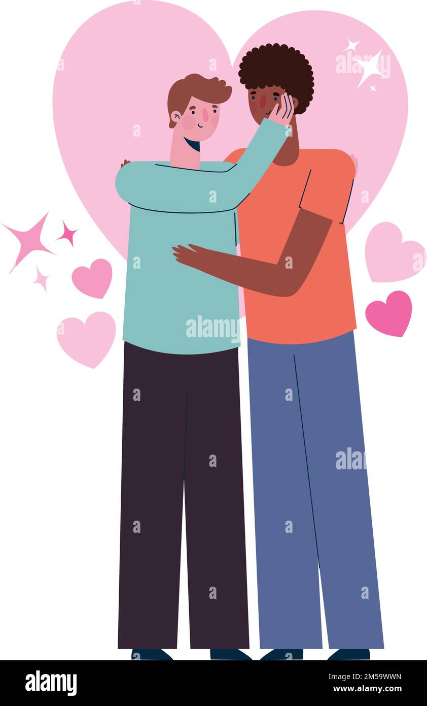 uomini coppia disegno Illustrazione Vettoriale