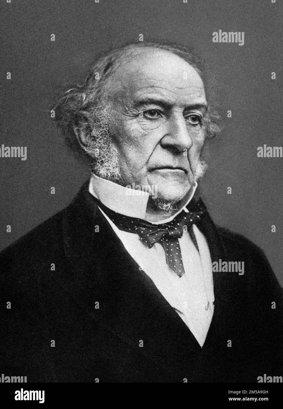 William Ewart Gladstone (1809-1898), un politico liberale britannico che è stato primo ministro per quattro volte distinte (1868-74, 1880-85, febbraio-luglio 1886 e 1892-94). Ritratto di Samuel Alexander Walker, 1892 Foto Stock