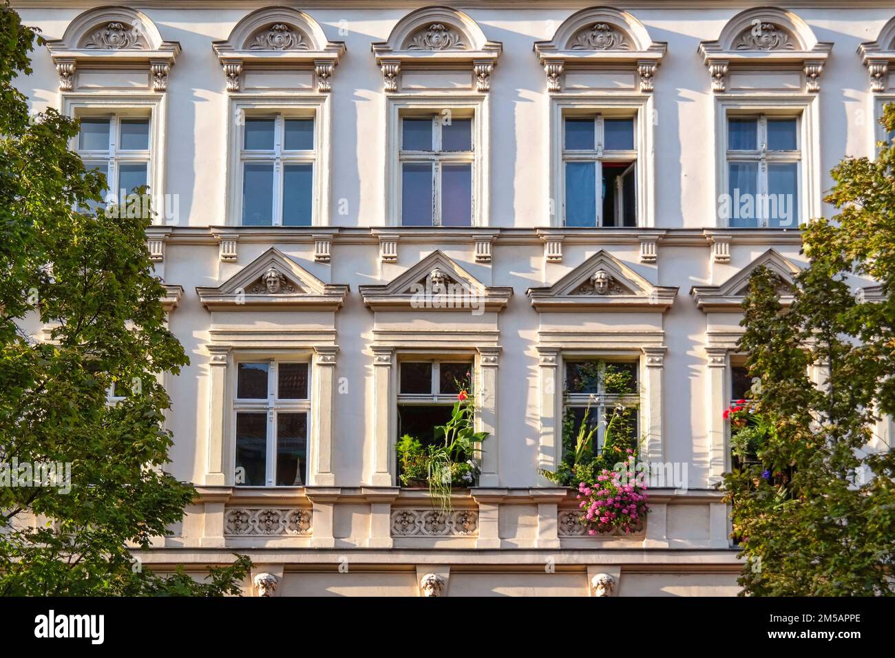 Berlino, Prenzlauer Berg Fassade, Architektur Foto Stock