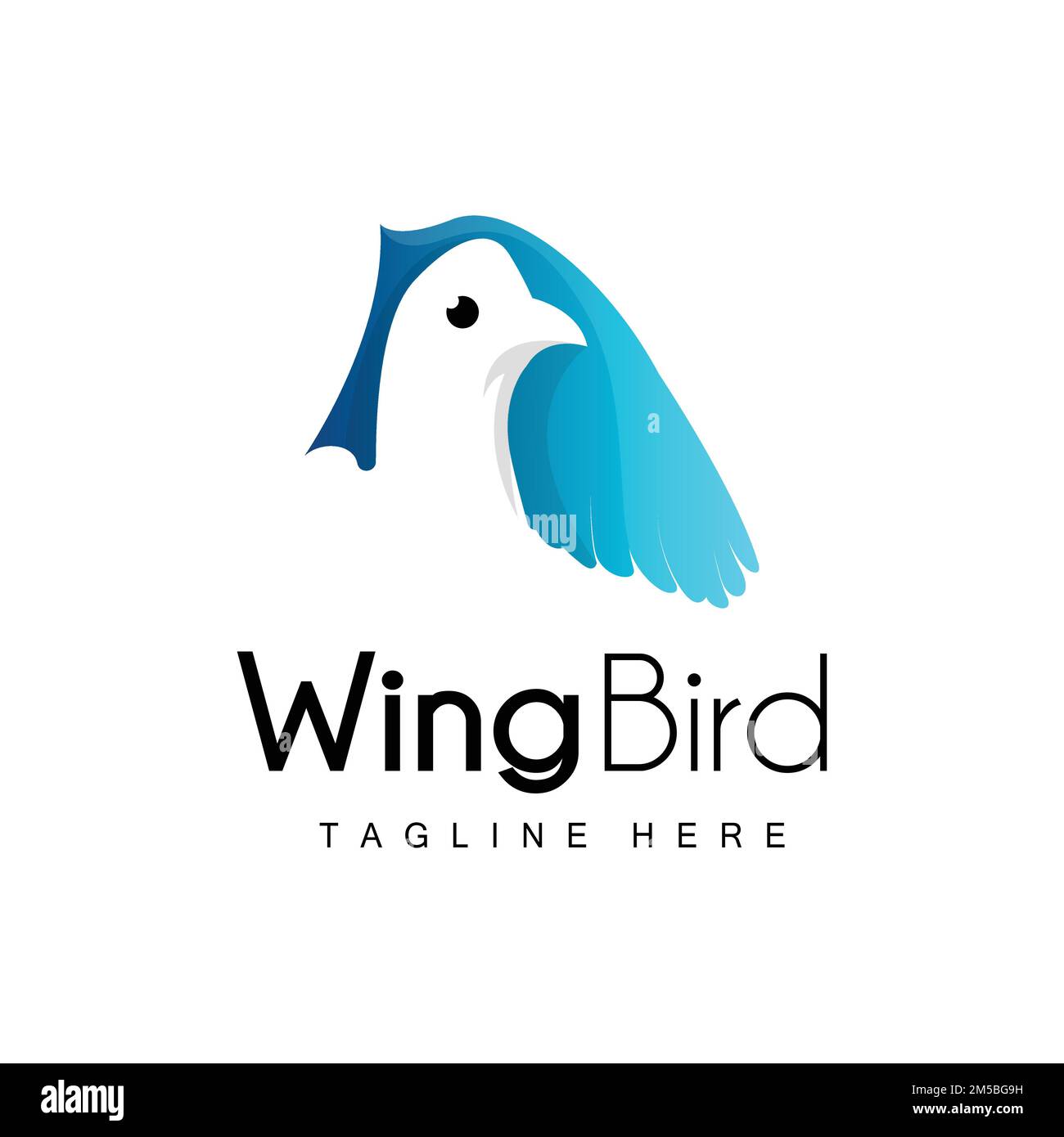 Logo Bird, vettore ali Bird, design minimalista, per il branding dei prodotti, illustrazione delle icone dei modelli Illustrazione Vettoriale