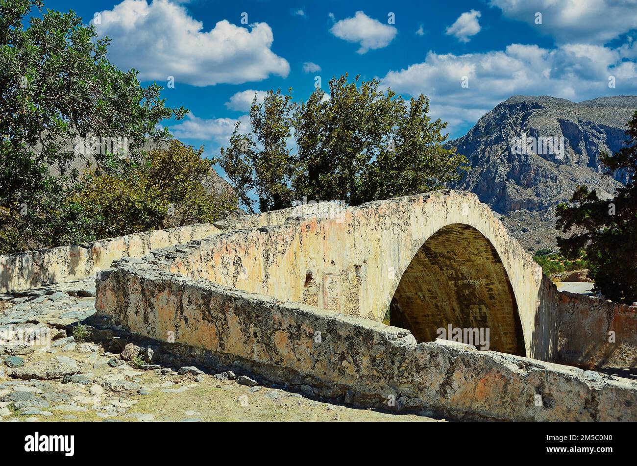 Vecchio Ponte veneziano, Preveli, Creta, Grecia Foto Stock