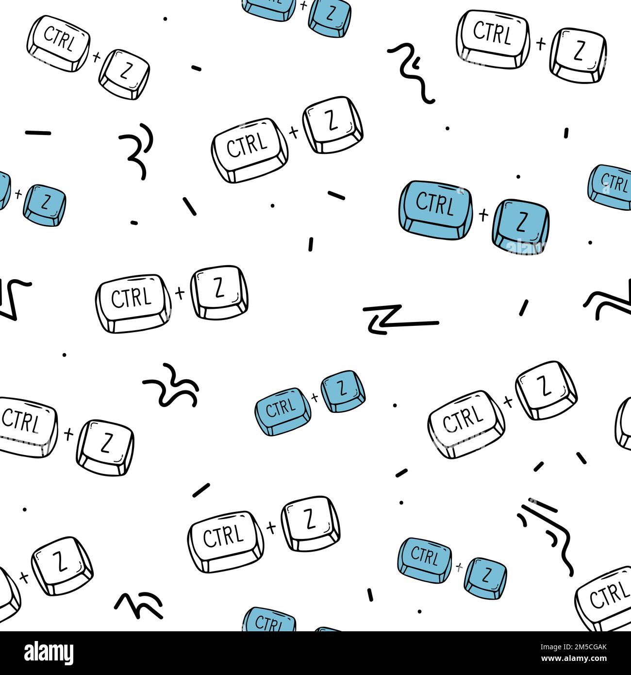 Motivo senza giunture con Ctrl z il disegno usato per tessile, modello di abbigliamento, Stampa, sfondo, Illustrazione vettoriale, Illustrazione Vettoriale