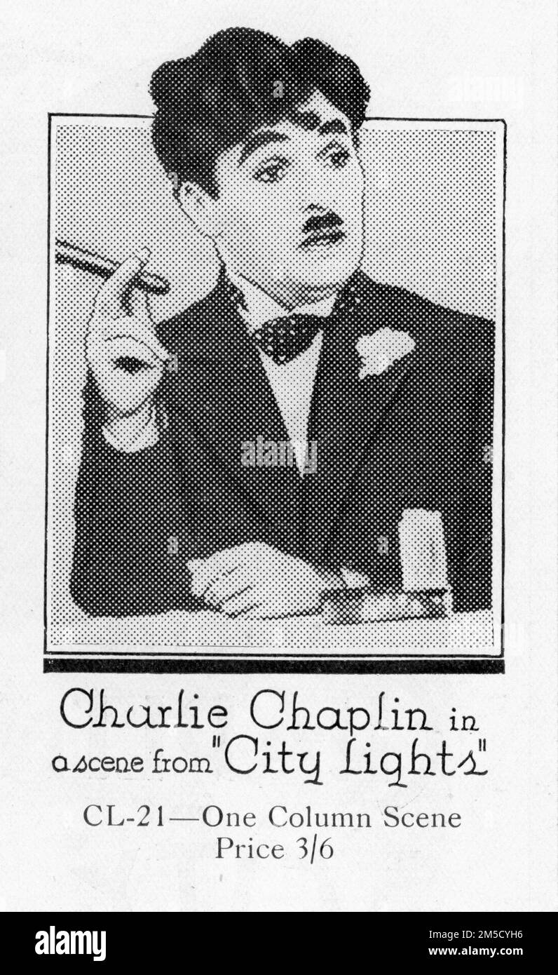 CHARLIE CHAPLIN come The Tramp in CITY LIGHTS 1931 scritto e diretto da CHARLES CHAPLIN silent commedia con musica di Charles Chaplin Productions / United Artists Foto Stock