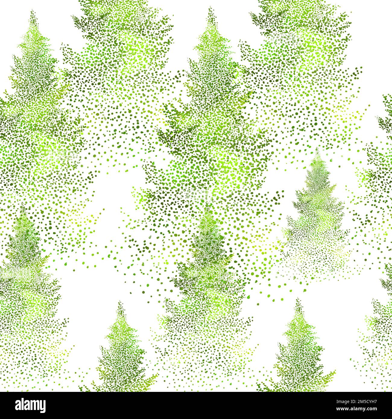 Modello senza cuciture con albero di Natale Illustrazione Vettoriale