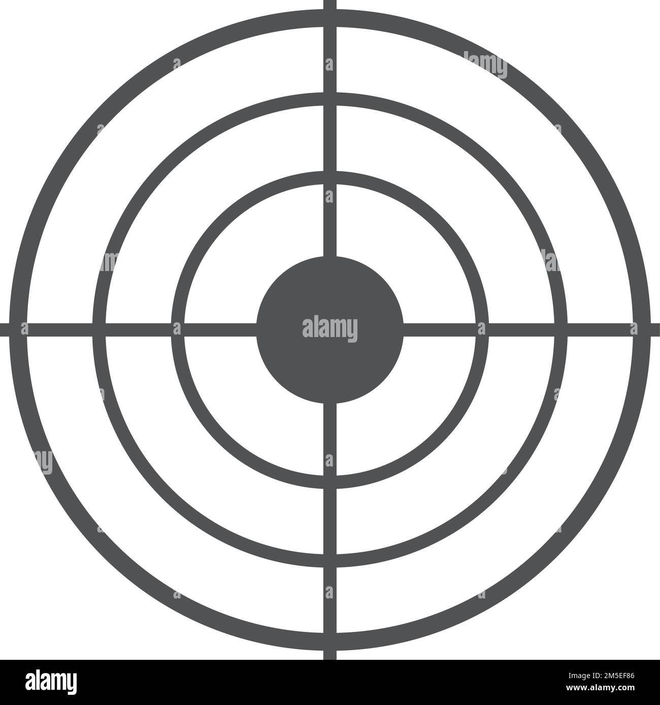 Icona AIM. Obiettivo round shot. Cerchi di cecchino Illustrazione Vettoriale