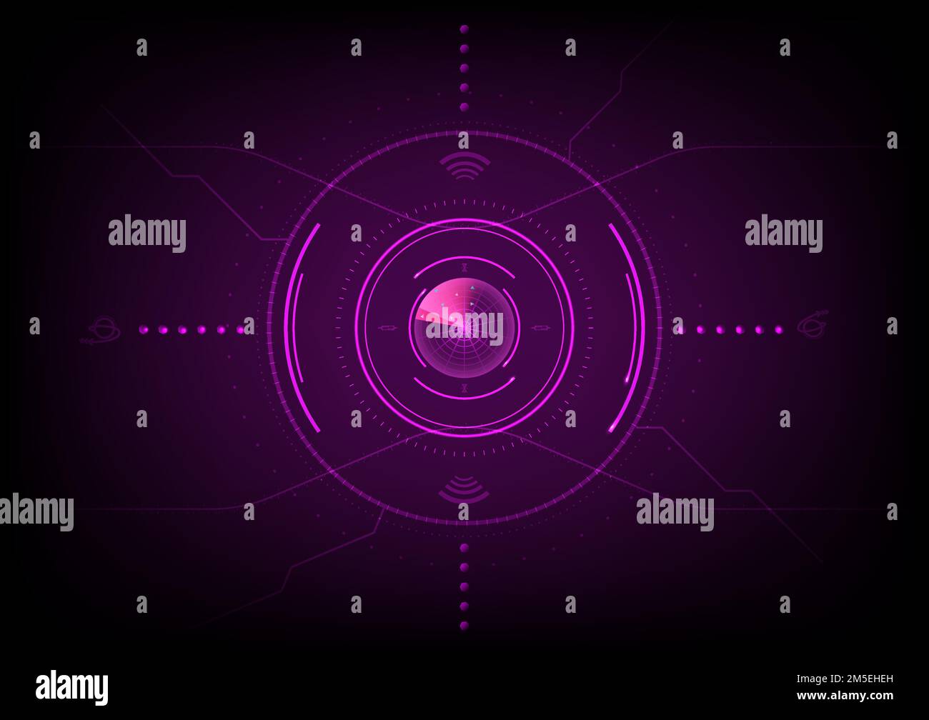 Internet online tecnologia comunicazione di rete connessione radar wireless astratto sfondo modello sfondo vettore illustrazione Illustrazione Vettoriale