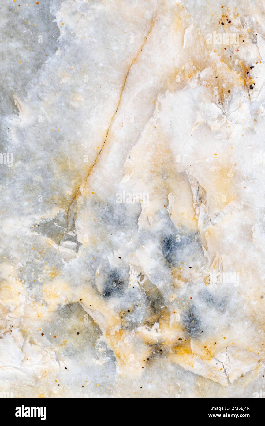 Primo piano immagine astratta di rocce su una spiaggia di gesso Foto Stock