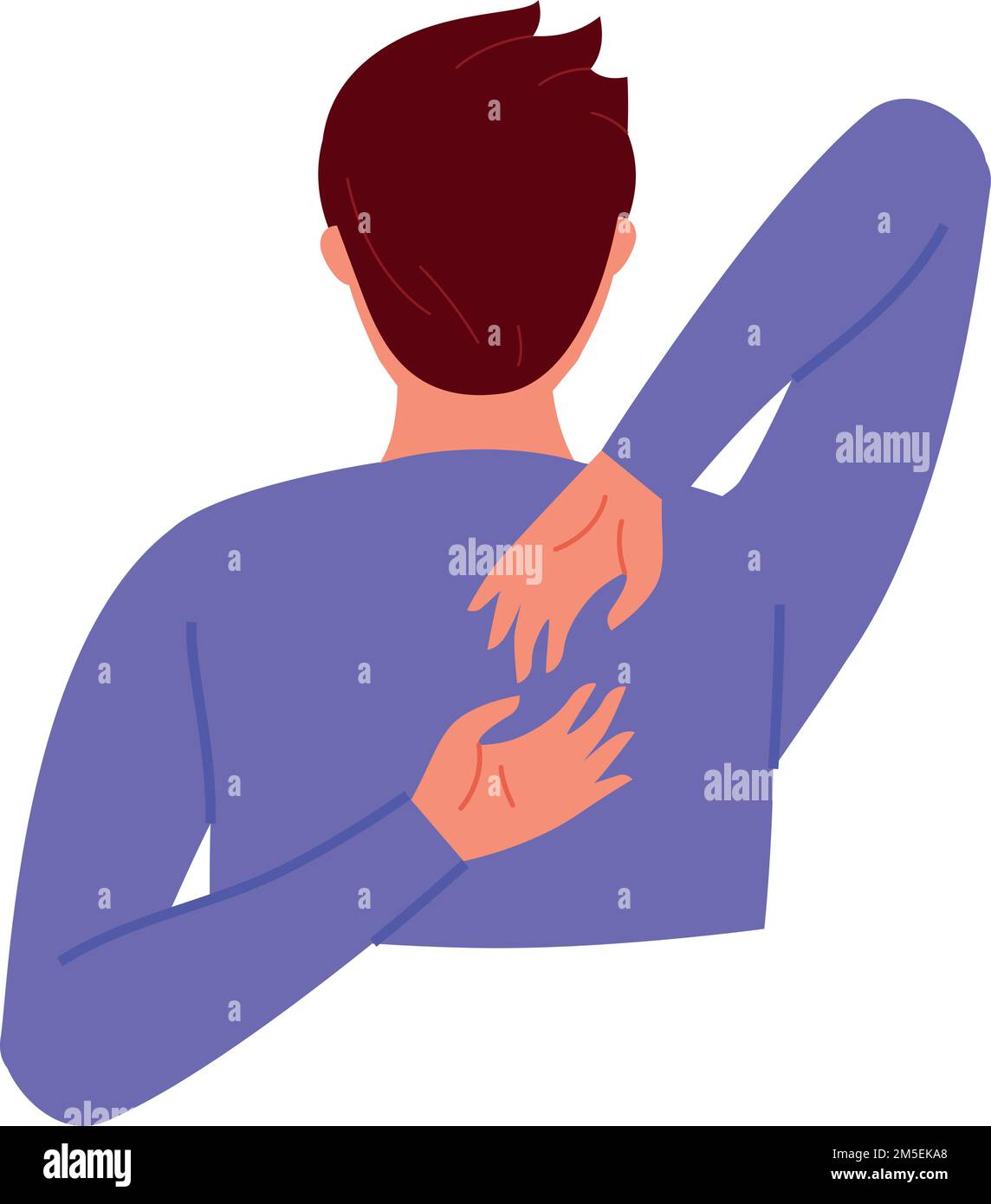 Icona apertura ala. Esercizio di allungamento sano del corpo isolato su sfondo bianco Illustrazione Vettoriale