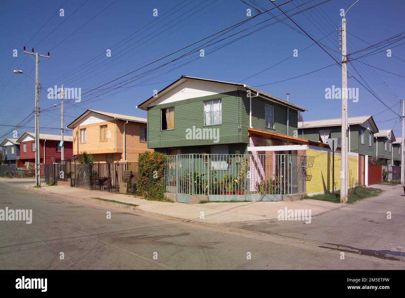 Progetti di alloggi a Santiago del Cile, Sud America Foto Stock