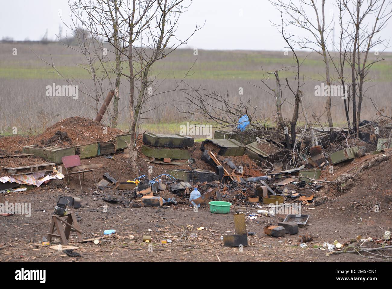 24 novembre 2022, Snihurivka, Mykolaiv Oblast, Ucraina: Una piccola città di Snihurivka dopo la liberazione dall'occupazione russa. Una città strategica chiave, che si trova ai confini delle regioni di Mykolaiv e Kherson, con autostrade e ferrovie, che collegano Snihurivka con la vicina capitale dell'oblast Kherson. Foto Stock