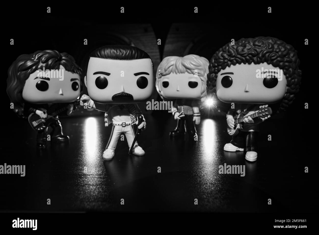 Washington, Stati Uniti - 27 dicembre 2022: Funko POP in vinile figure della Queen band Foto Stock