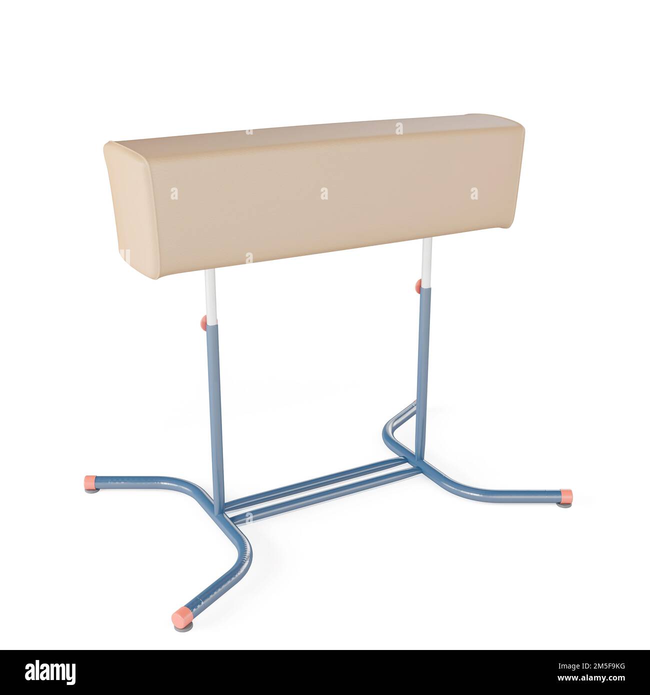 Un'illustrazione 3D di un cavallo Pommel isolato su uno sfondo bianco Foto Stock