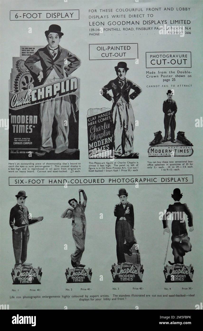 CHARLIE CHAPLIN come The Tramp in MODERN TIMES 1936 regista / produttore / scrittore / musica CHARLES CHAPLIN Silent film con effetti sonori Charles Chaplin Productions / United Artists Foto Stock