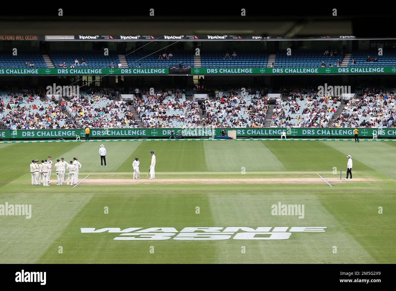 Melbourne, Australia, 29 dicembre 2022. Una veduta del campo e del Memoriale di Shane Warne durante il Boxing Day Test Match tra Australia e Sud Africa presso il Melbourne Cricket Ground il 29 dicembre 2022 a Melbourne, Australia. Credit: Dave Hewison/Speed Media/Alamy Live News Foto Stock