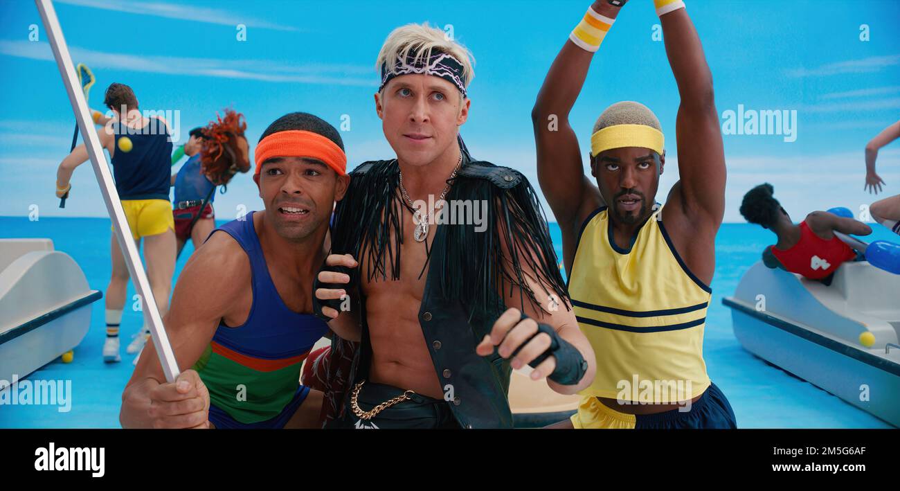 DATA DI RILASCIO: 21 luglio 2023. TITOLO: Barbie. CASA DI PRODUZIONE: Warner Bros. DIRETTORE: Greta Gerwig. TRAMA: Barbie vive in terra Barbie e poi accade una storia. Sotto avvolgimenti. PROTAGONISTI: KINGSLEY BEN-ADIR, RYAN GOSLING COME KEN, NCUTI GATWA. (Credit Image: © Warner Bros/Entertainment Pictures) Foto Stock