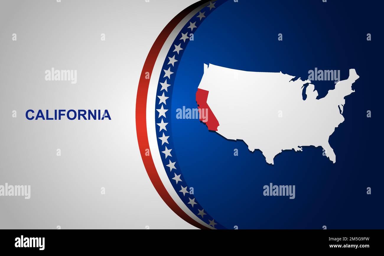 Mappa della california Immagini Vettoriali Stock - Alamy