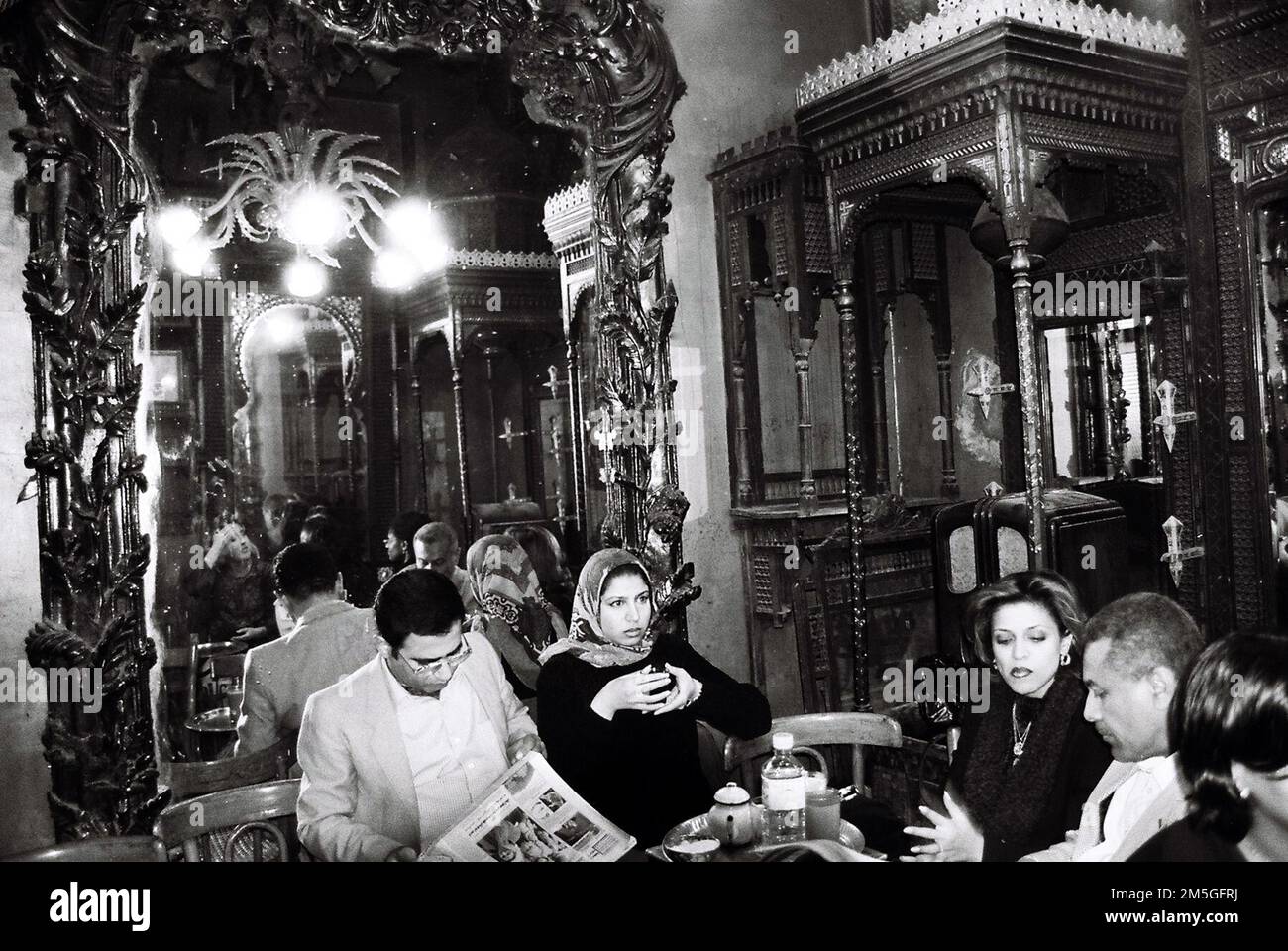 L'iconica caffetteria El Fishawy al Cairo islamico, il Cairo, Egitto. Foto Stock