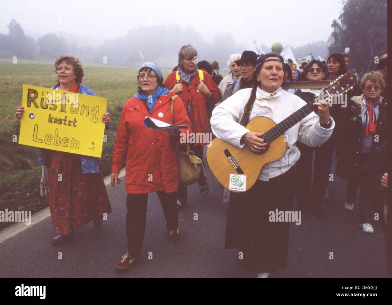 Francoforte/M. Relè di pace contro armamenti e armi nucleari. CA. 1988 Foto Stock