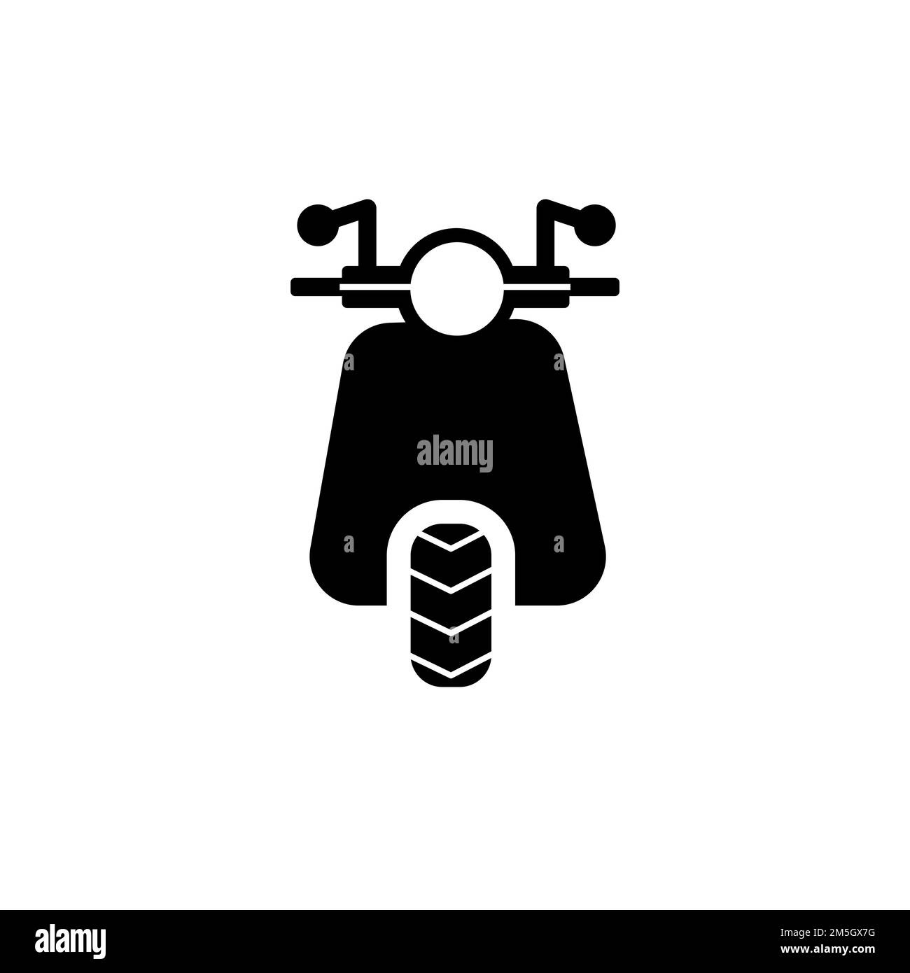 Vettore icona motocicletta isolato su sfondo bianco Illustrazione Vettoriale