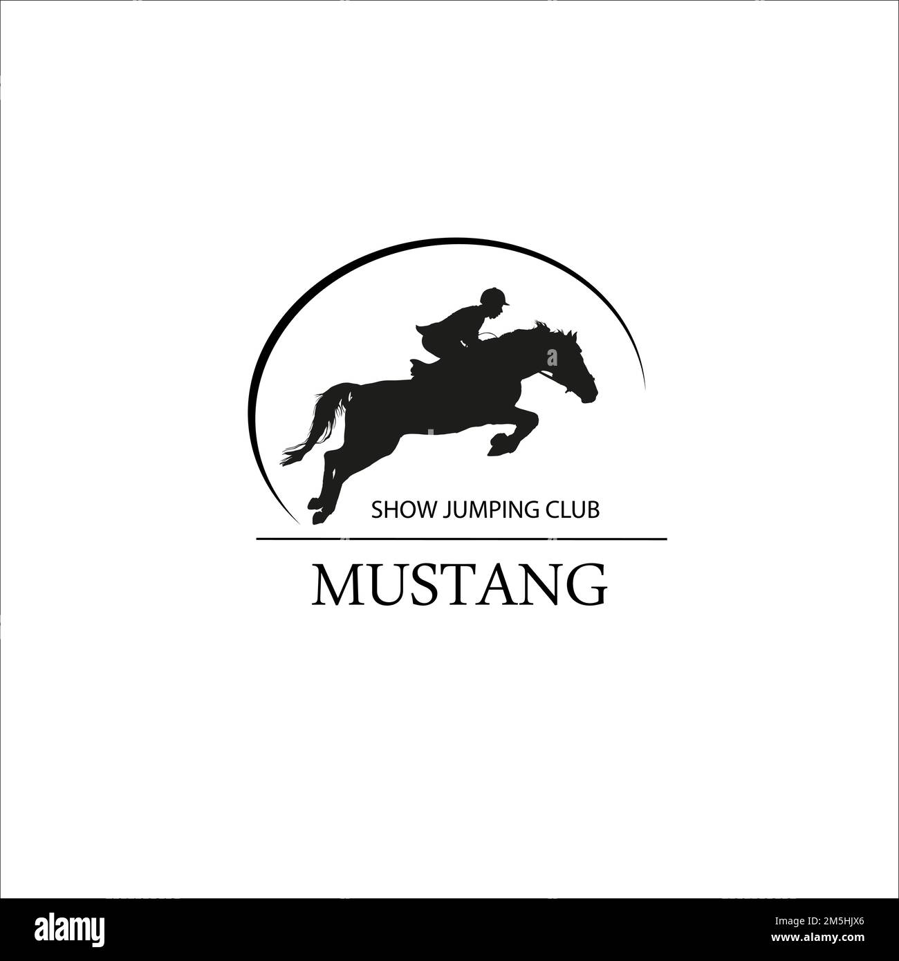 Elemento logo cavallo, icona vettoriale, sport simbolico Illustrazione Vettoriale