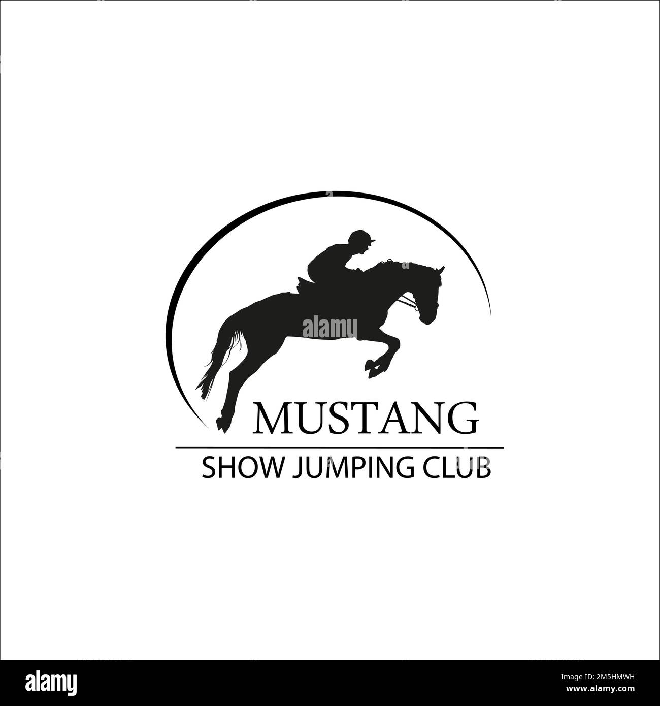 Elemento logo cavallo, icona vettoriale, sport simbolico Illustrazione Vettoriale