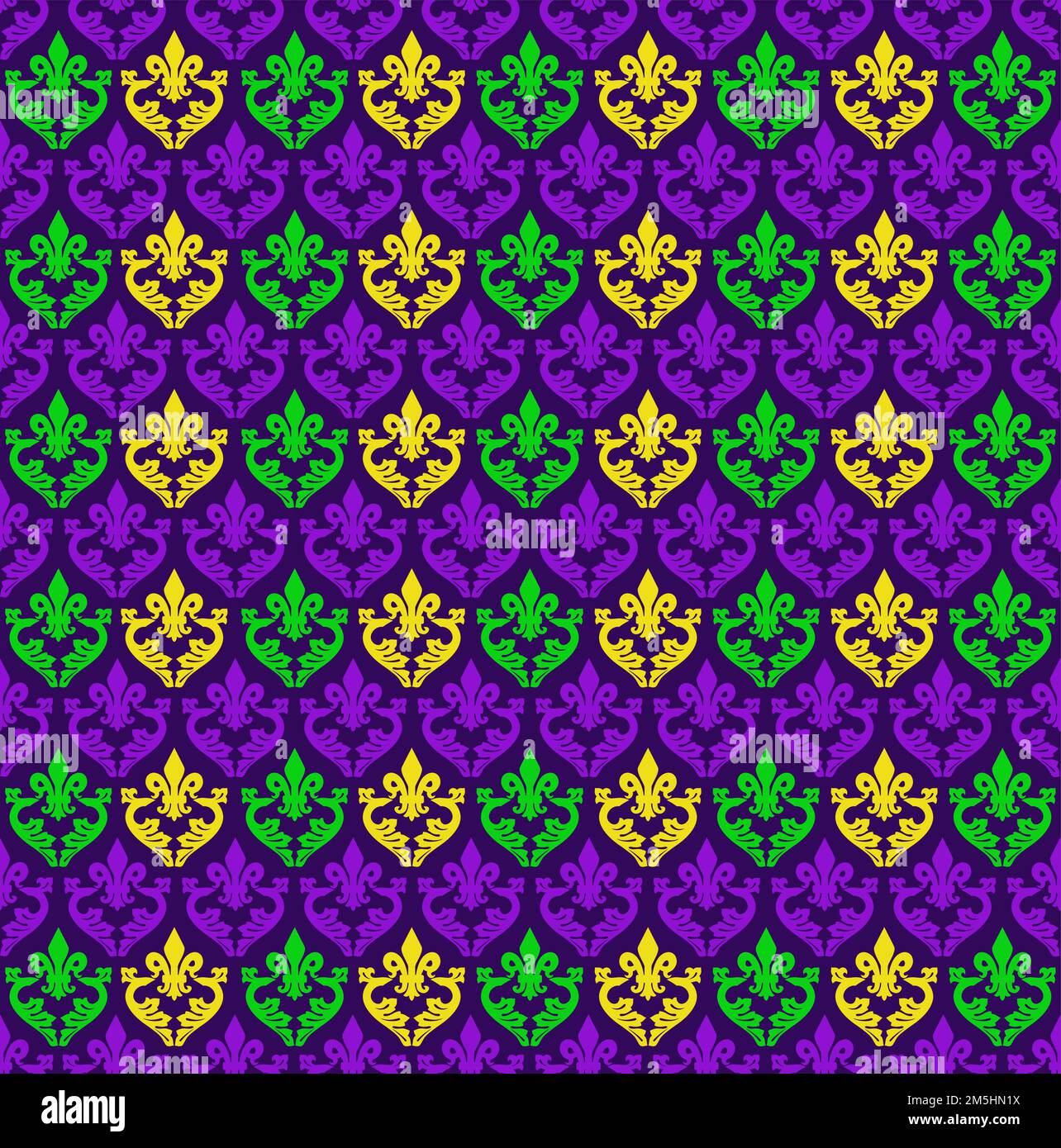 Pattern vettoriale Mardi Gras Illustrazione Vettoriale