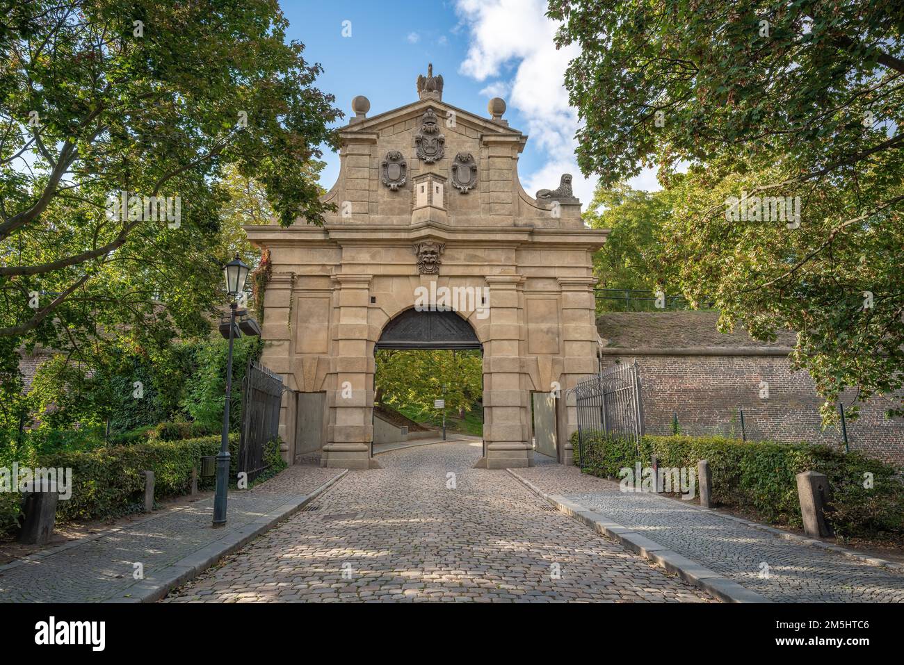 Leopold Gate a Vysehrad - Praga, Repubblica Ceca Foto Stock