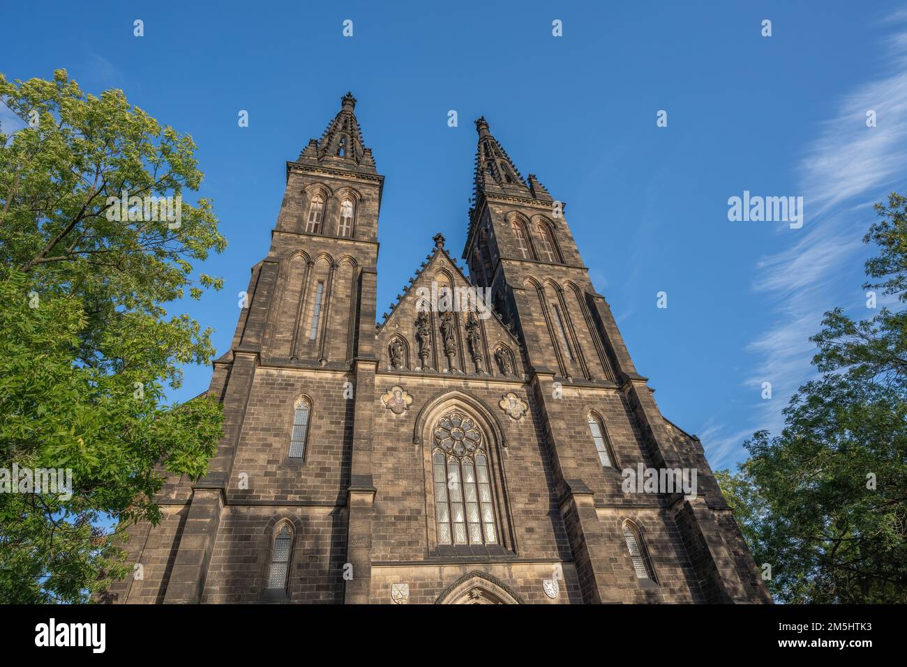 Basilica di San Pietro e San Paul a Vysehrad - Praga, Repubblica Ceca Foto Stock