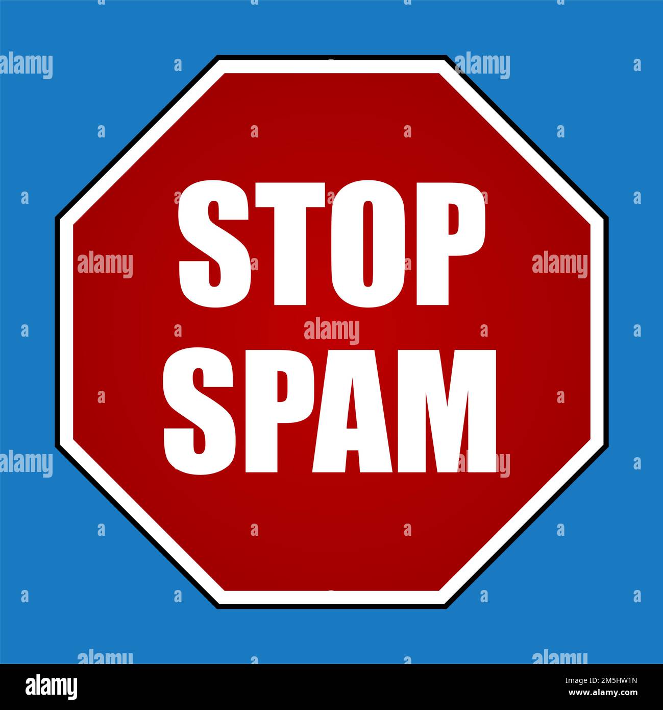 Interrompi il segno del vettore spam Illustrazione Vettoriale