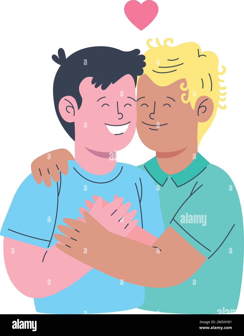 coppia di amanti gay Illustrazione Vettoriale