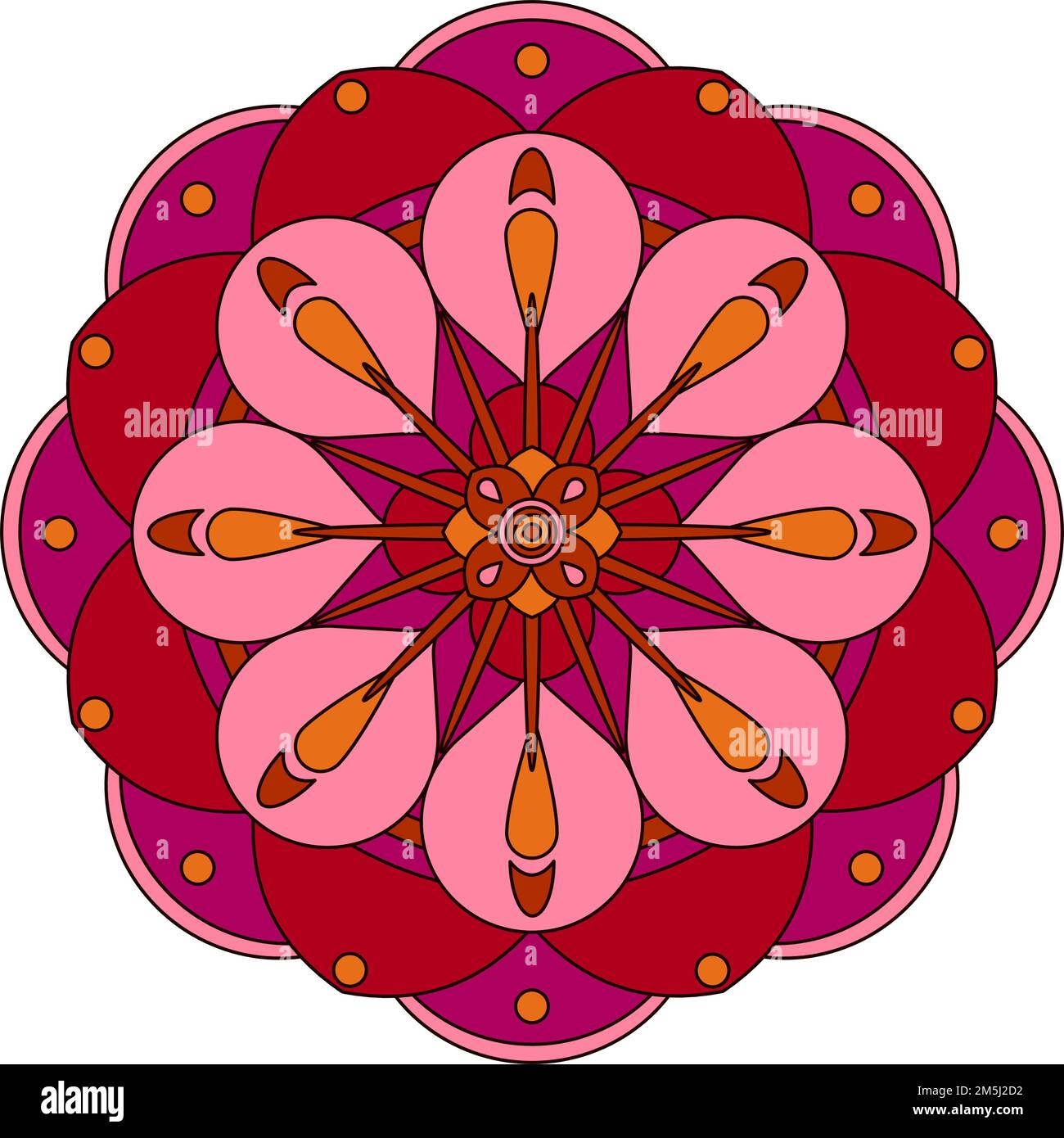 Mandala, modello geometrico astratto spirituale Illustrazione Vettoriale