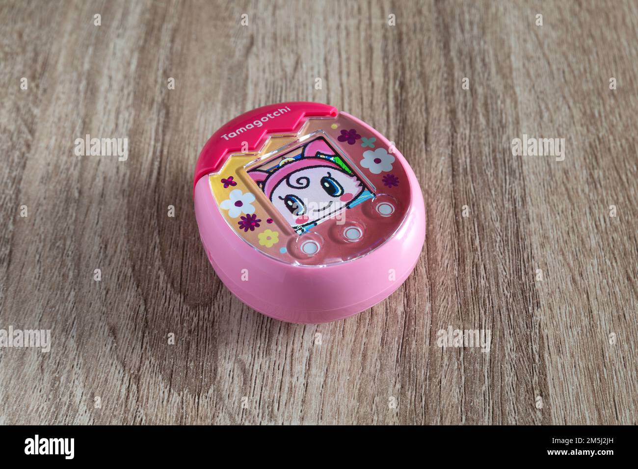Nuovo animale virtuale tamagotchi pix rosa Foto Stock