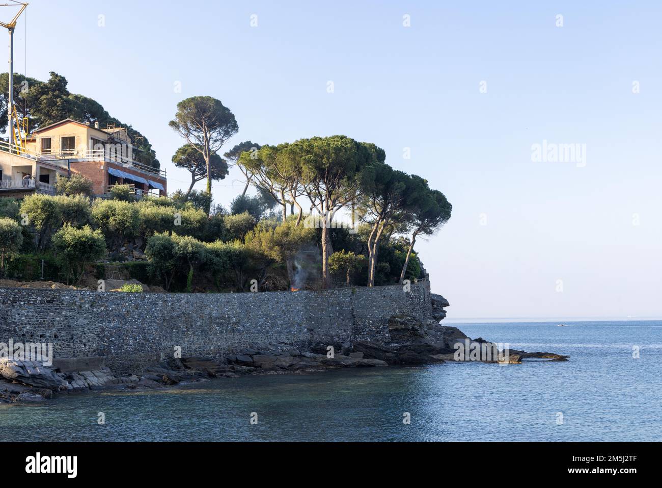 Vista aerea della spiaggia di Recco e del mare. Il comune di Genova è un comune italiano di . 10 maggio 2022 Foto Stock