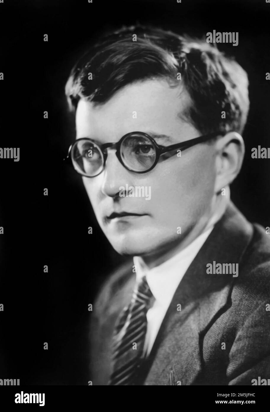 Shostakovich. Ritratto del compositore e pianista russo Dmitri Dmitriyevich Shostakovich (1906-1975), inizio 1930s Foto Stock