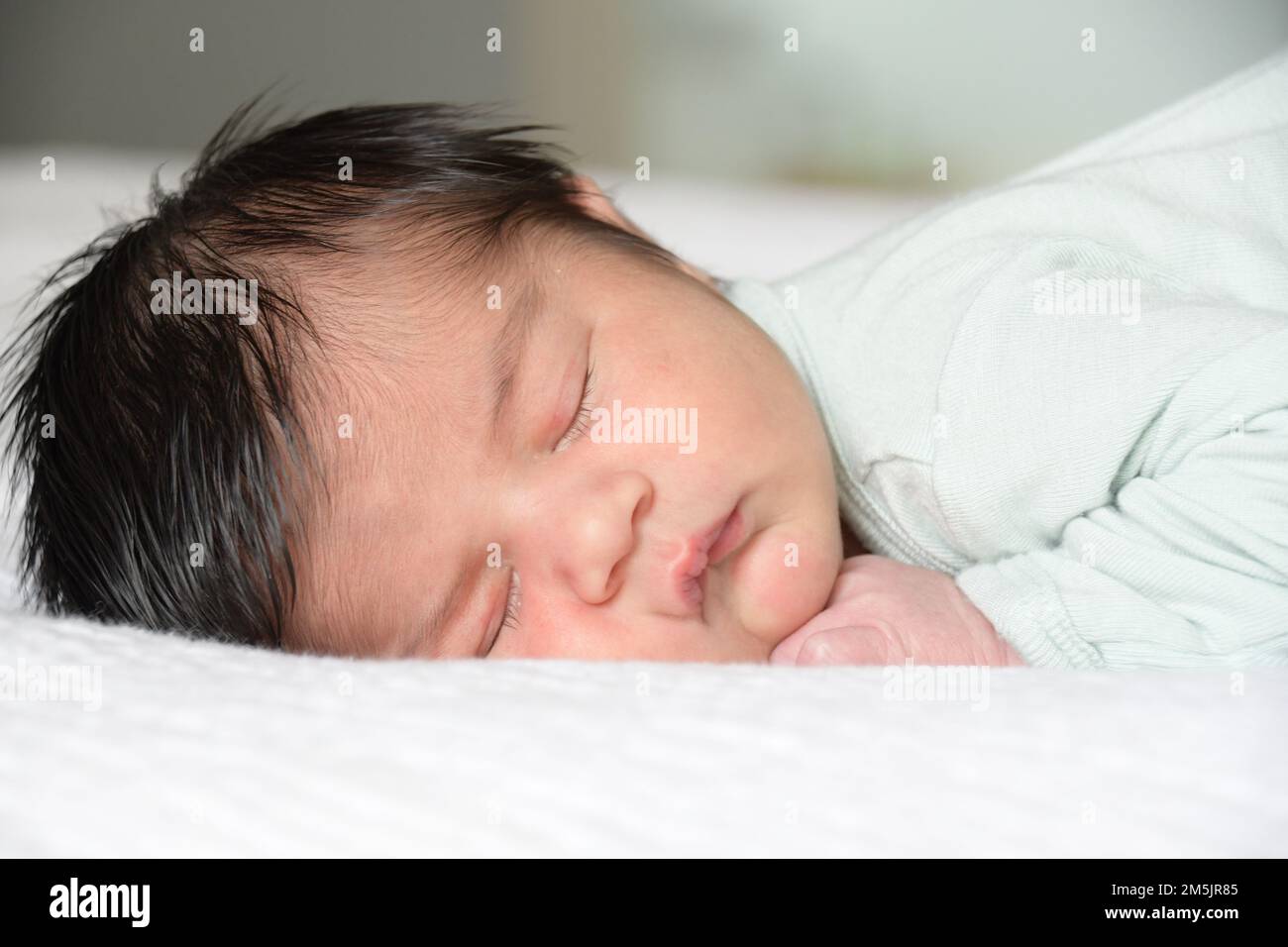A pelo neonato Foto Stock