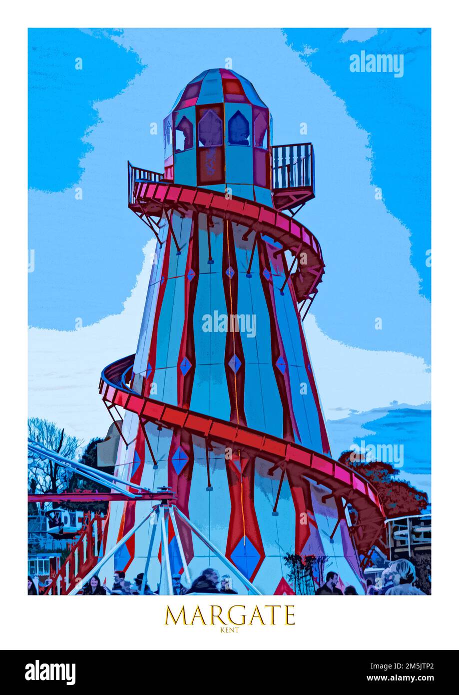 Serie di dodici manifesti di edifici Thanet ben noti Foto Stock