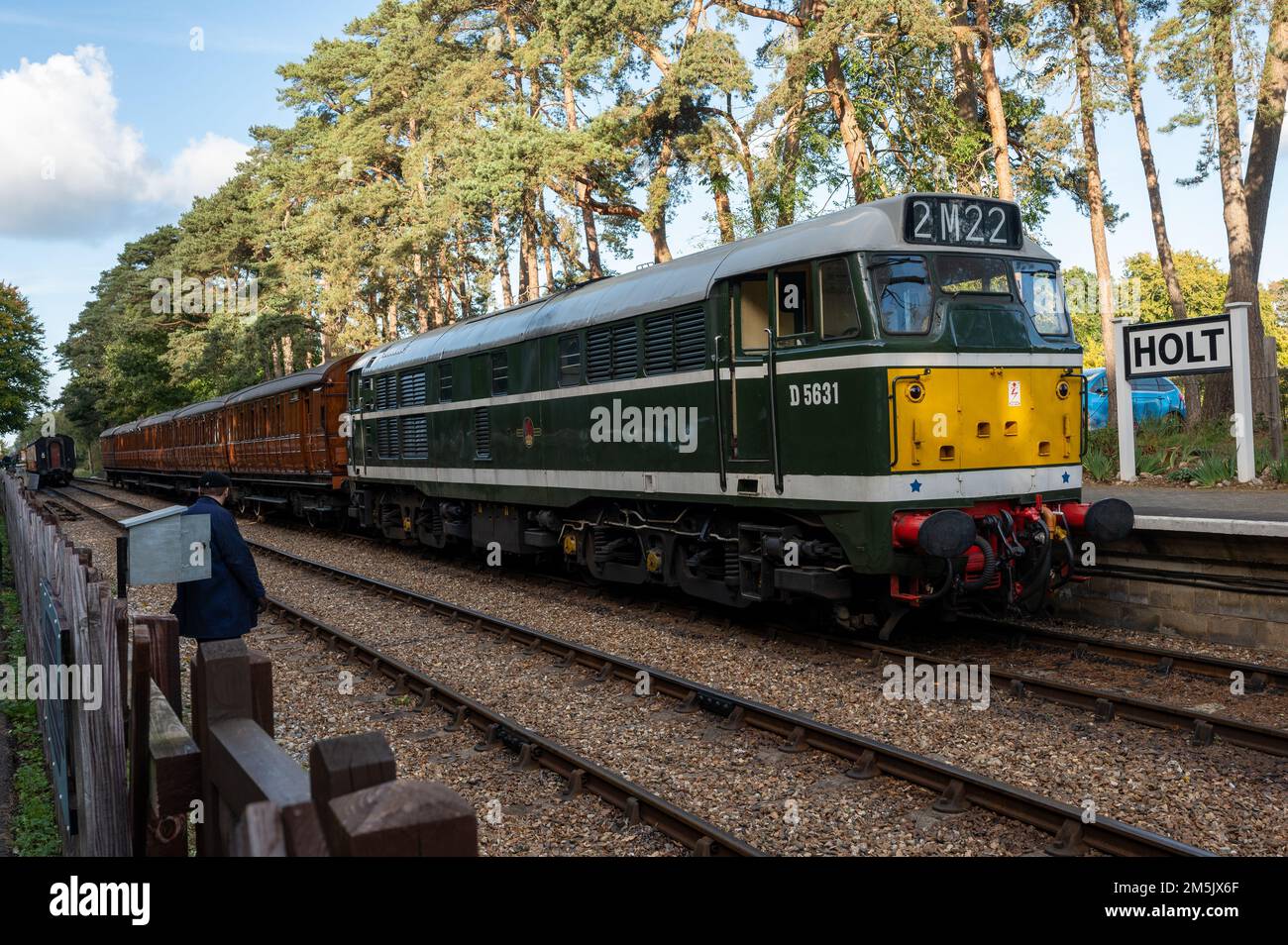 Locomotiva diesel di classe 31 sulla North Norfolk Railway. Foto Stock