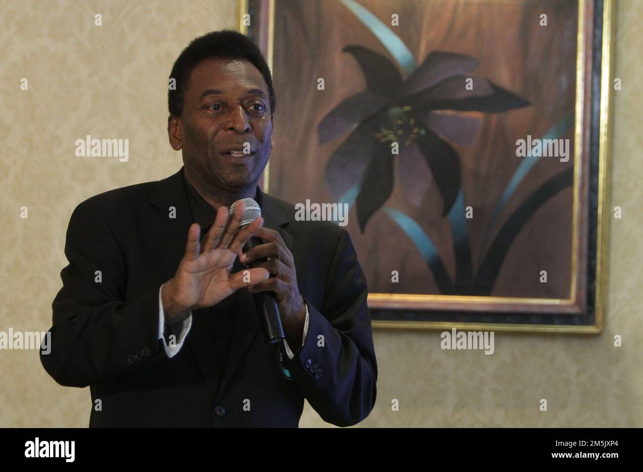 07.03.2011 Hong Kong, CINA; la leggenda del calcio Pele visita Hong Kong come parte del tour promozionale per il nuovo MLS Side New York Cosmos. Foto Stock