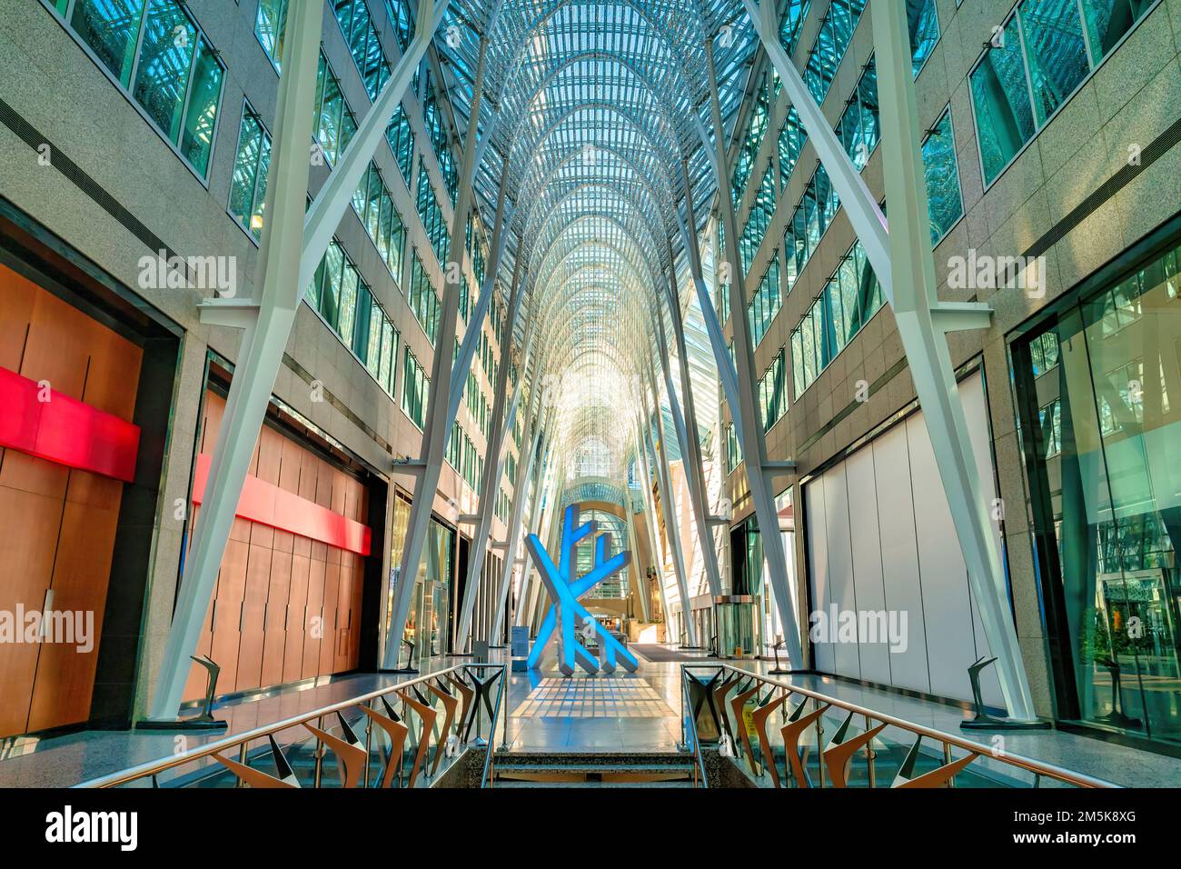 La maestosa Allen Lambert Galleria a Brookfield Place nel centro di Toronto, Ontario, Canada Foto Stock