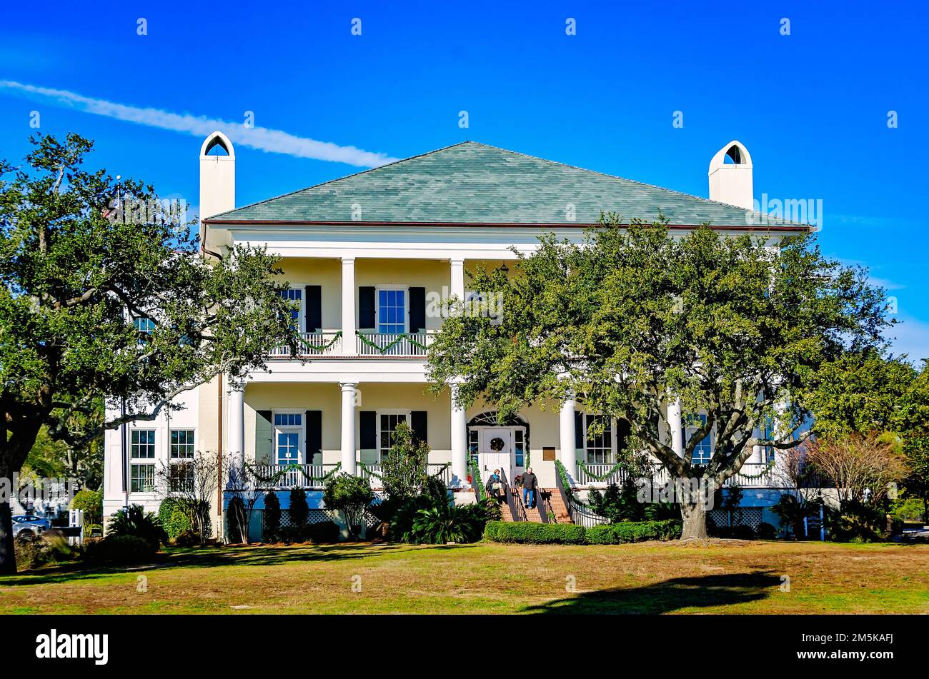 Il Biloxi Welcome Center è nella foto, il 28 dicembre 2022, a Biloxi, Mississippi. Il centro di accoglienza si trova a nord del faro di Biloxi. Foto Stock