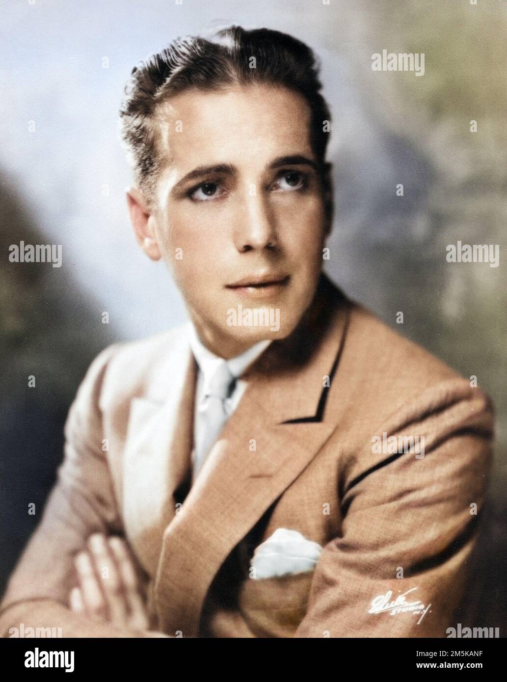 Prima Humphrey Bogart Ritratto fotografico (circa 1920) foto colorata Foto Stock