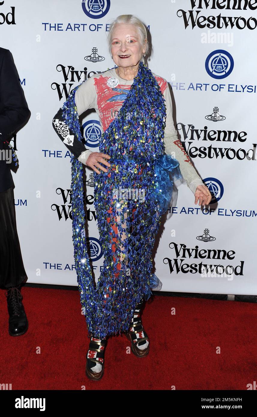 La pionieristica designer di moda Dame Vivienne Westwood è morta a 81peacefully anni circondata dalla sua famiglia a Londra, Inghilterra, il 29 dicembre 2022. 9 gennaio 2016 Culver City, CA. Vivienne Westwood Art of Elysium's 9th Annual Heaven Gala held at 3LABS © LuMarPHOTO / AFF-USA.COM Foto Stock