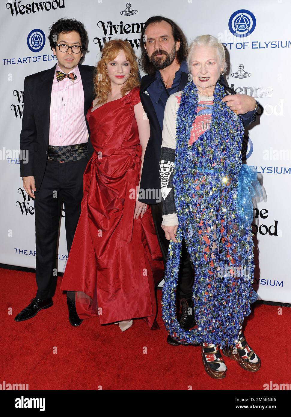 La pionieristica designer di moda Dame Vivienne Westwood è morta a 81peacefully anni circondata dalla sua famiglia a Londra, Inghilterra, il 29 dicembre 2022. 9 gennaio 2016 Culver City, CA. Geoffrey Arend, Christina Hendricks, Andreas Kronthaler e Vivienne Westwood Art of Elysium's 9th Annual Heaven Gala held at 3LABS © LuMarPHoto / AFF-USA.COM Foto Stock