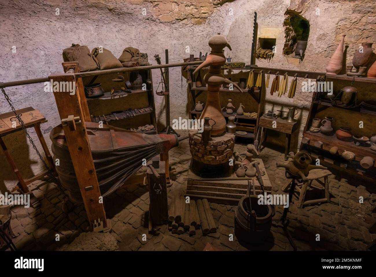 Old Workshop nel vicolo d'oro al Castello di Praga - Praga, Repubblica Ceca Foto Stock