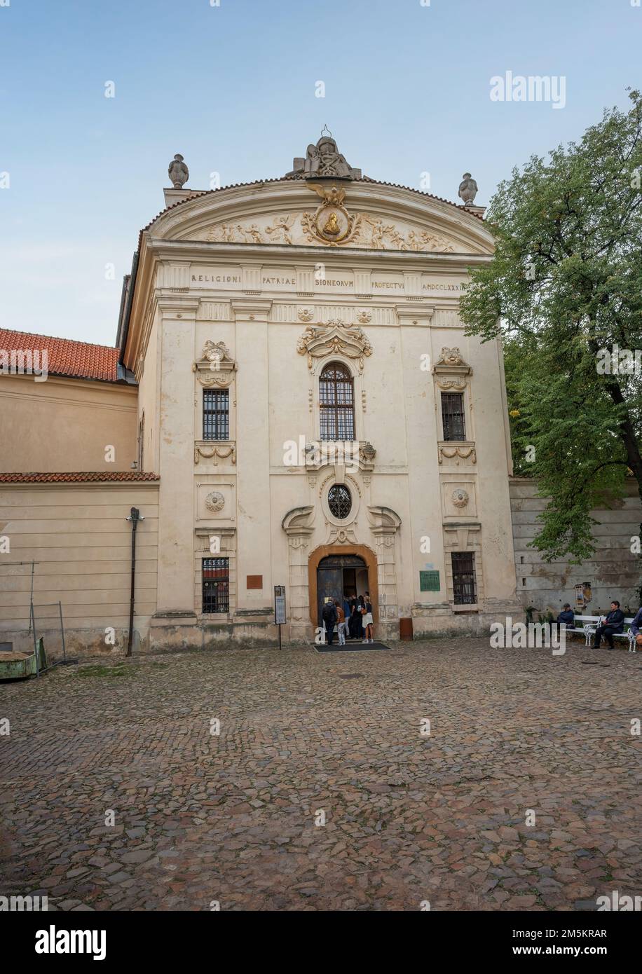 Ingresso alla biblioteca al monastero di Strahov - Praga, Repubblica Ceca Foto Stock