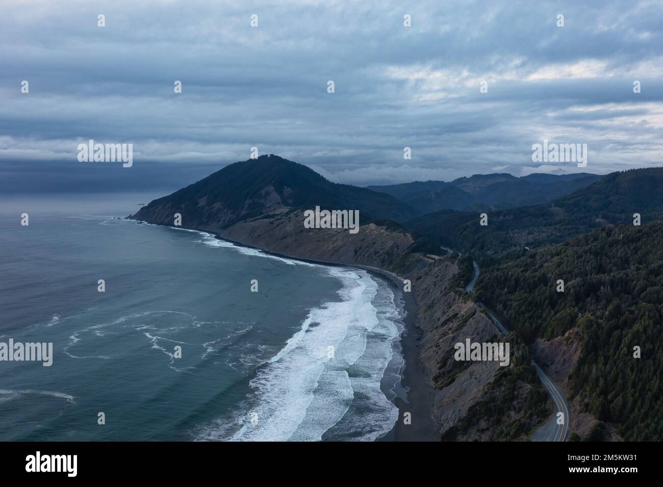 Humbug Mountain Oregon Coast con Pacific Coast Highway Foto Stock