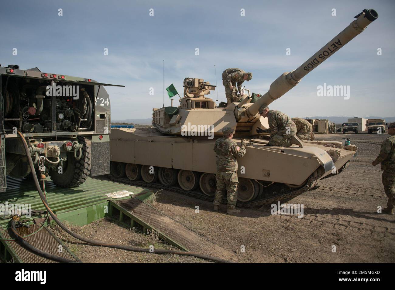 Il Battaglione di armi combinate della Guardia Nazionale dell'Idaho (2-116th) è stato sul campo nel centro di addestramento al combattimento di Orchard negli ultimi giorni di marzo. I soldati della CABINA 2-166th sono nelle fasi finali di preparazione per un prossimo impiego a supporto dell'operazione Spartan Shield. Foto Stock