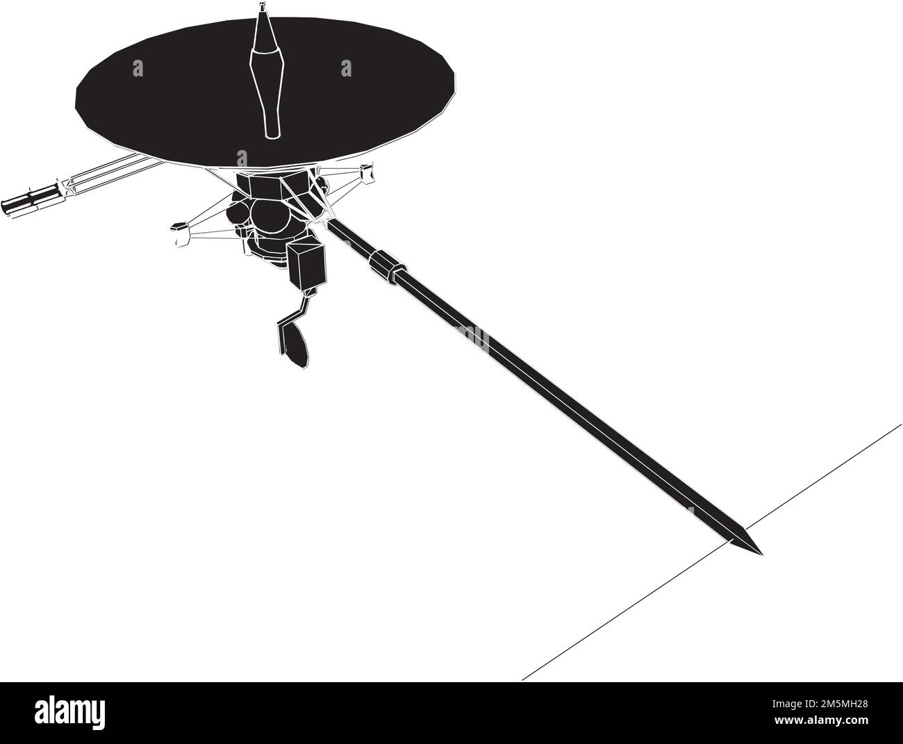 Vettore satellitare. Illustrazione su sfondo bianco. Illustrazione vettoriale di Un satellite. Illustrazione Vettoriale