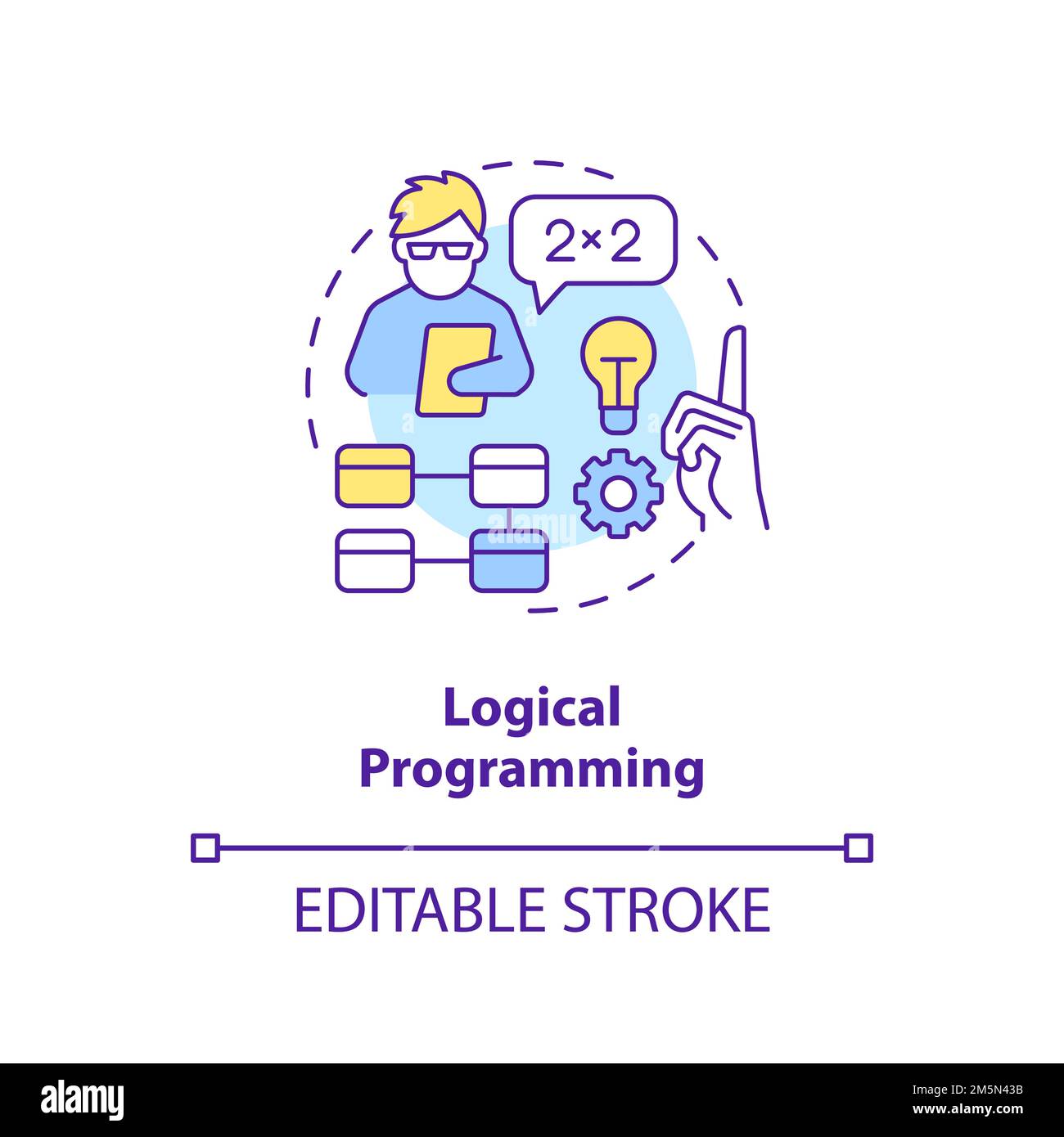 Icona del concetto di programmazione logica Illustrazione Vettoriale